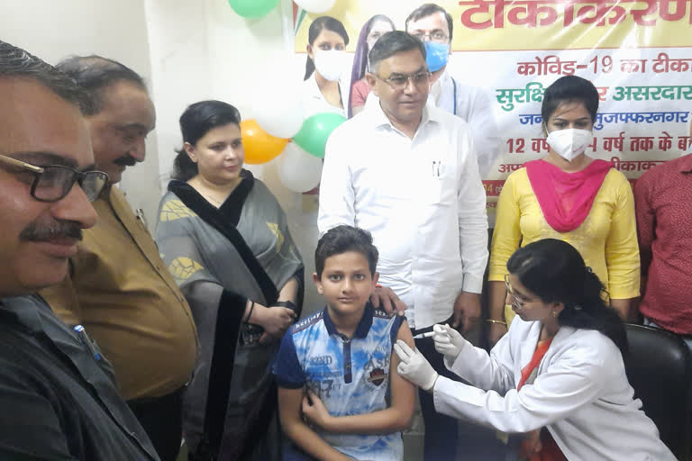 Corona vaccination campaign launched among children in Muzaffarnagar