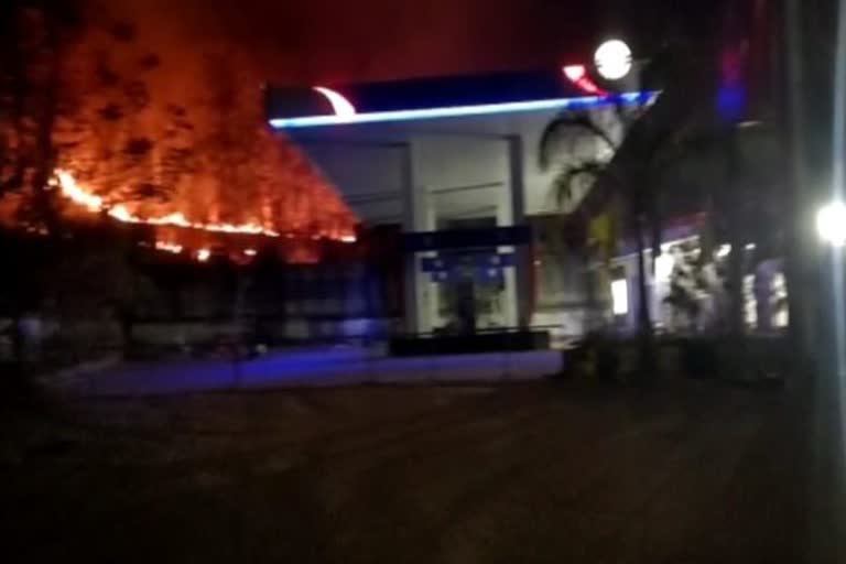 horrific fire behind petrol pump
