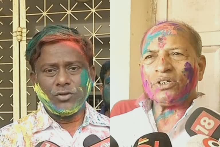 Holi festival 2022: ରଙ୍ଗରେ ଭିଜିଲେ ବିଜେଡି ନେତା