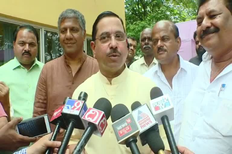 Central Minister Palhad Joshi talk to press