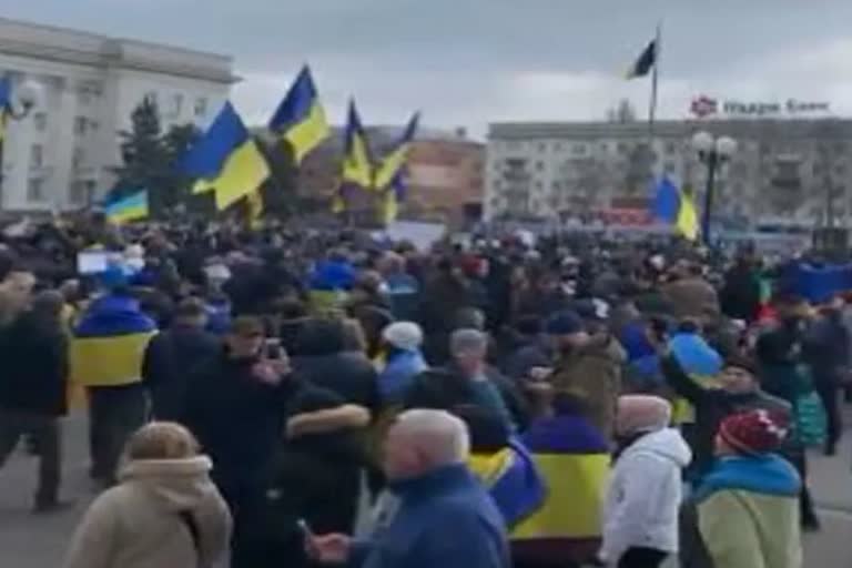 protests around the world against Russian invasion on Ukraine