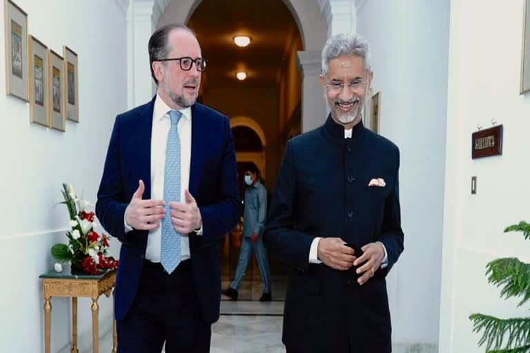 EAM Jaishankar, Austrian Foreign Minister hold delegation-level talks in New Delhi