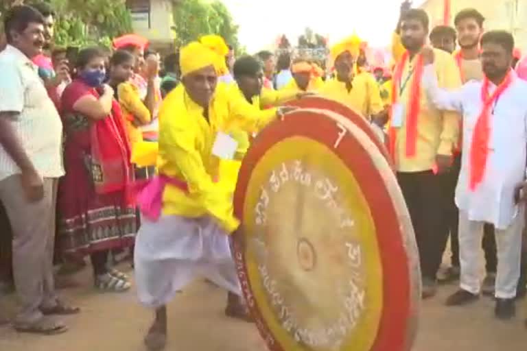 Playing Musical Instrument in Jaggalagi Fest