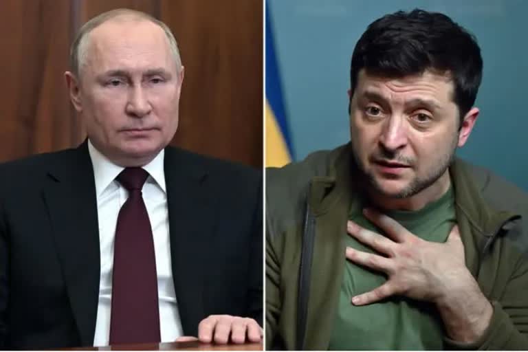 Ukrainian President Vladimir Zelensky and Russian President Vladimir Putin