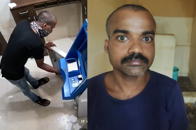 ATM robbery attempt migrant worker arrest  interstate worker arrest  എടിഎം മോഷണം  ഇതരസംസ്ഥാന തൊഴിലാളി അറസ്റ്റിൽ