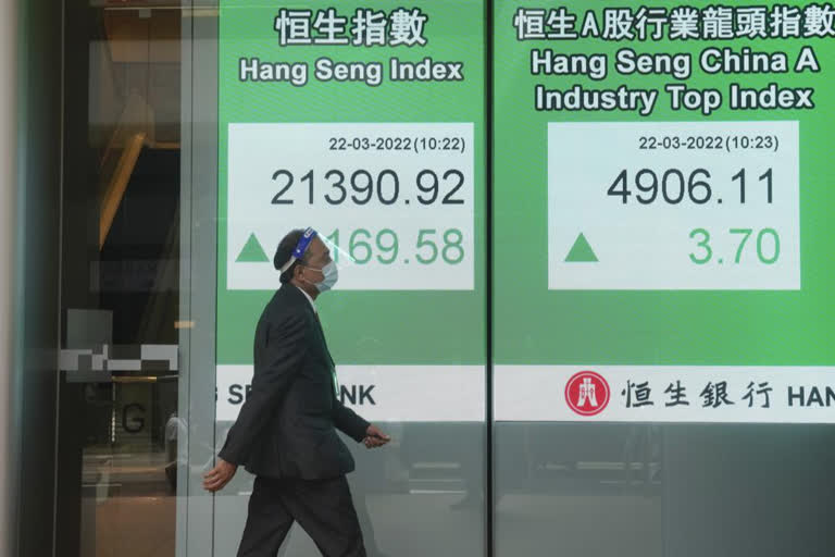 Asian shares rise, eyeing Ukraine, inflation, energy costs