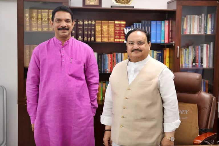 BJP President Nalin Kumar Kateel meet JP Nadda