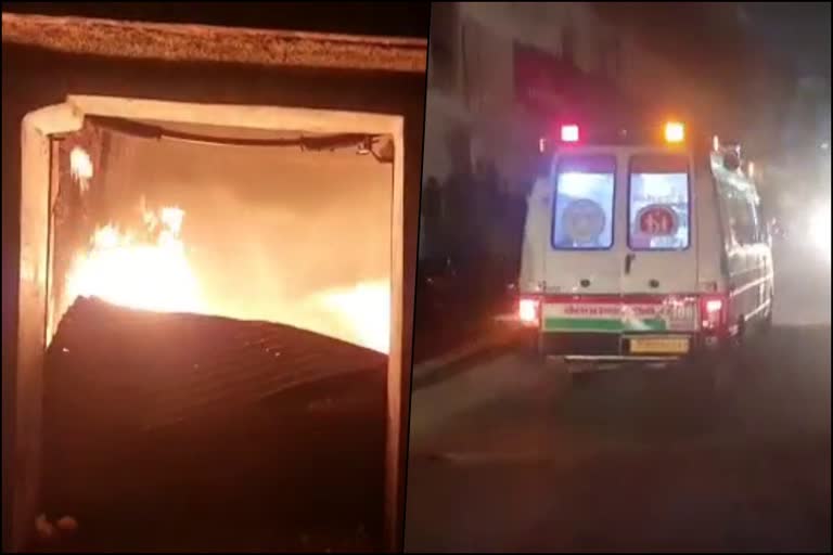 Fire broke out in timber depot at Hyderabad, five people burnt alive in Hyderabad, Hyderabad fire news, ಹೈದರಾಬಾದ್​ನಲ್ಲಿ ಟಿಂಬರ್​ ಡಿಪೋದಲ್ಲಿ ಬೆಂಕಿ ಅವಘಡ, ಹೈದರಾಬಾದ್​ ಬೆಂಕಿ ಅವಘಡದಲ್ಲಿ ಐವರು ಸಾವು, ಹೈದರಾಬಾದ್​ ಬೆಂಕಿ ಅವಘಡ ಸುದ್ದಿ,