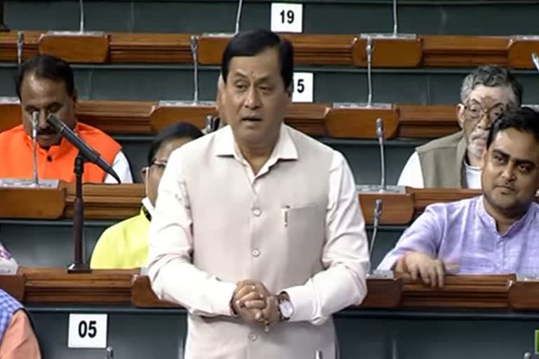 sonowal reply in lok sabha