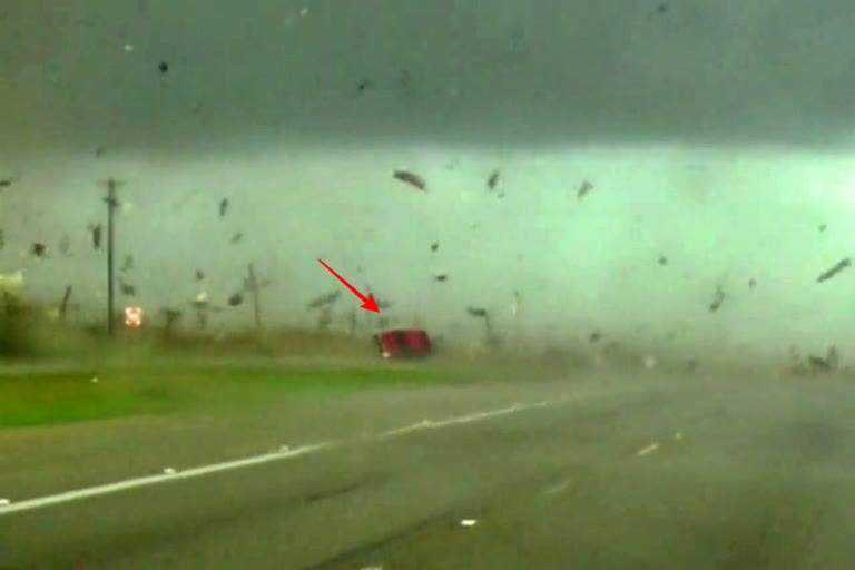 Texas tornado and a truck video surfaced on internet