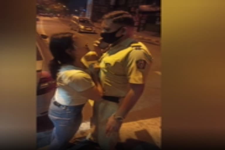 Drunken Girl Arguing Police