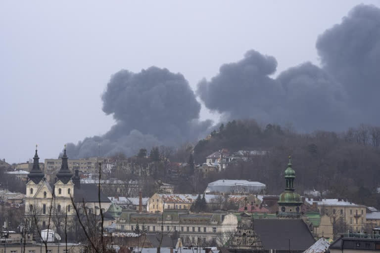 Rocket attacks hit Ukraine's Lviv as Biden visits Poland