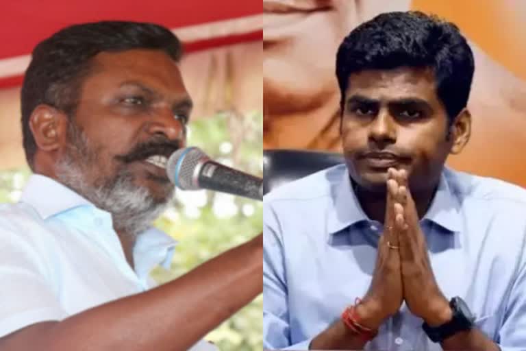 தற்காலிக இச்சைக்காக முதலமைச்சர் மீது அவதூறு பரப்பும் அண்ணாமலை - திருமா காட்டம்