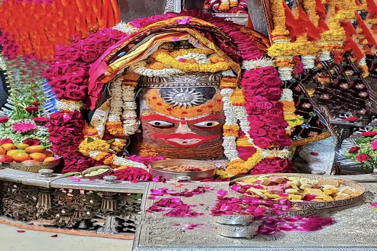 Ujjain Mahakaleshwar temple Baba Mahakal makeup on 28 March 2022