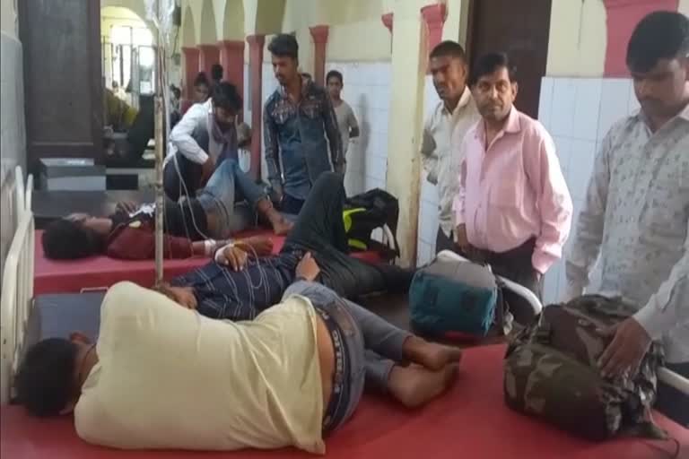 men unconcious in roadways bus stand waiting room dholpur