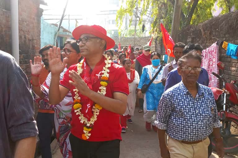 cpim busy in vote campaign