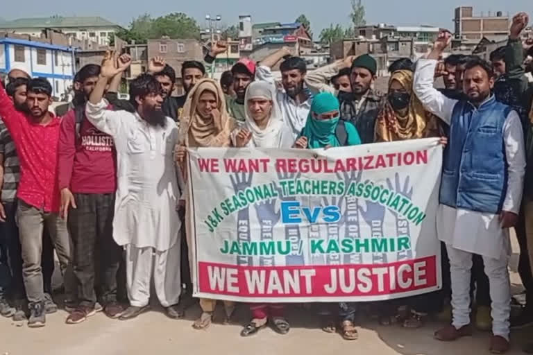 seasonal Teachers Association Protest In Doda