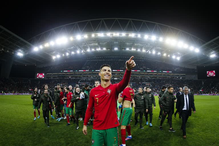 Bruno Fernandes  Portugal Beat North Macedonia  Portugal Qualified for qatar World Cup  ക്രിസ്റ്റ്യാനോ റൊണാള്‍ഡോ  Cristiano Ronaldo  Bruno Fernandes  നോർത്ത് മാസിഡോണിയ-പോര്‍ച്ചുഗല്‍