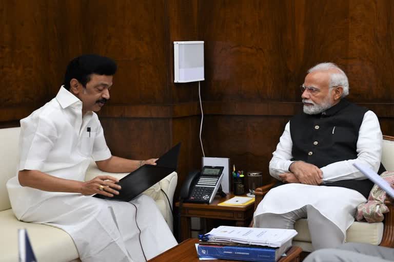 Tamilnadu cm stalin meet pm modi