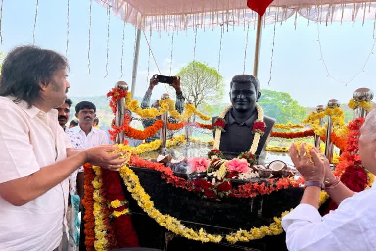 Puneeth Rajkumar statue  install  in Chodanala village