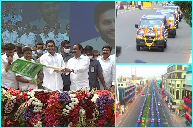 cm jagan inaugurates talli bidda express at benz circle in vijayawada