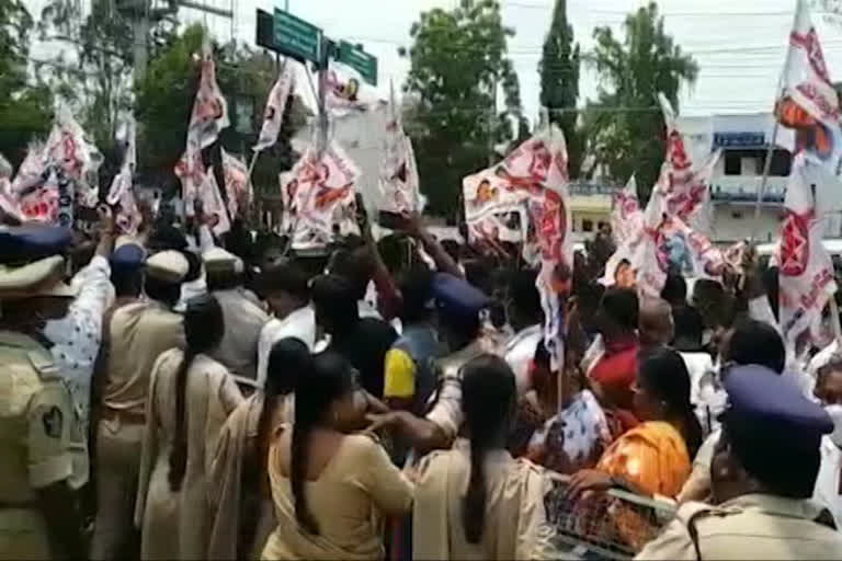 Janasena leaders protest