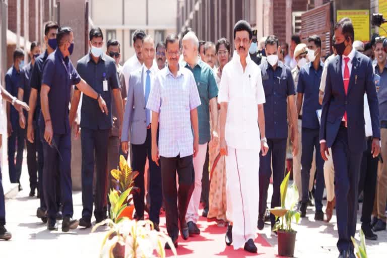 Tamil Nadu CM MK Stalin visited delhi government school