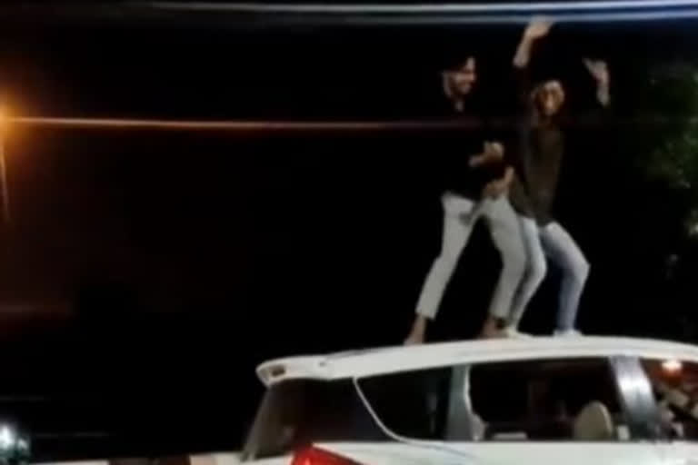 Dancing on rooftop of car cost dearly for some youths in Ghaziabad