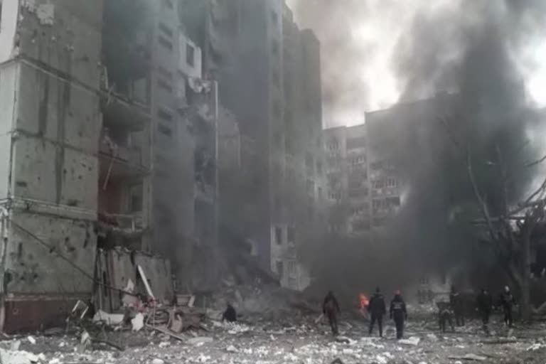 Russia Ukraine War, Destruction in Ukrainian cities due to heavy bombardment