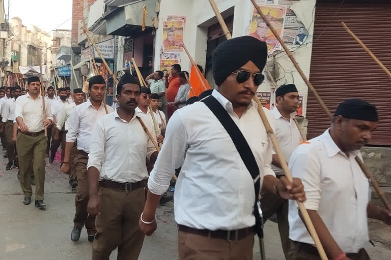 rss volunteers did path movement in kashipur