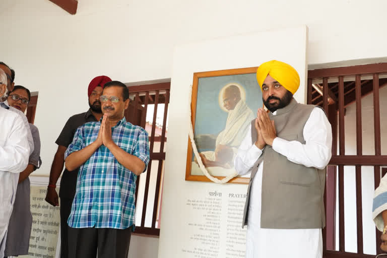 Kejriwal, Mann meet religious, political leaders as AAP eyes Gujarat
