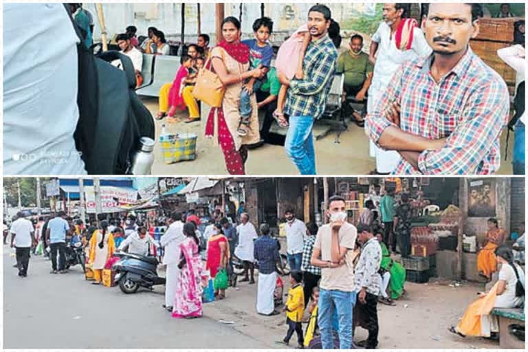 Pulivendula RTC bus stand closed