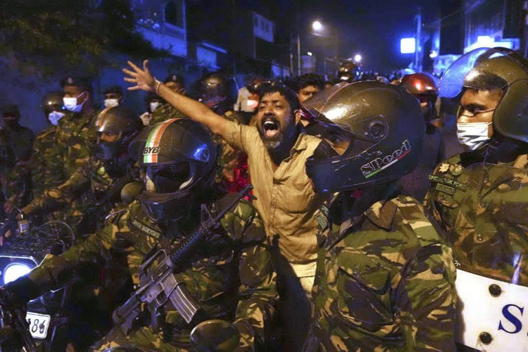 Sri Lankan Police warn protesters not to break the law, review video footage for making arrests