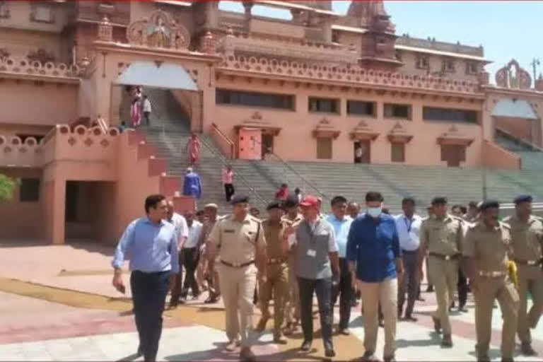 Indications of increased security at  Religious places in Mathura