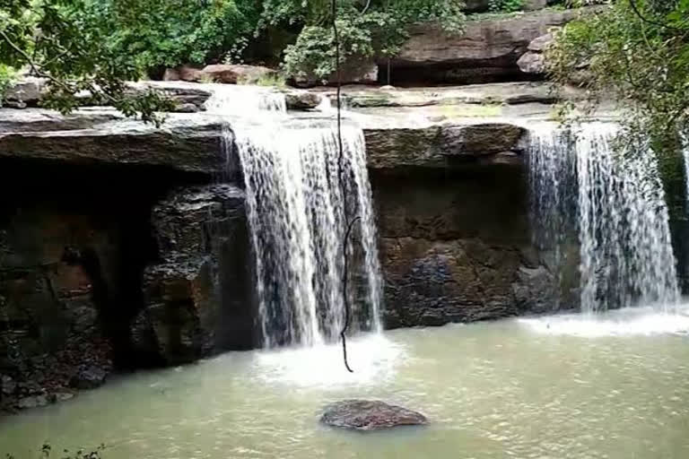 Youth fell  waterfall in Balod