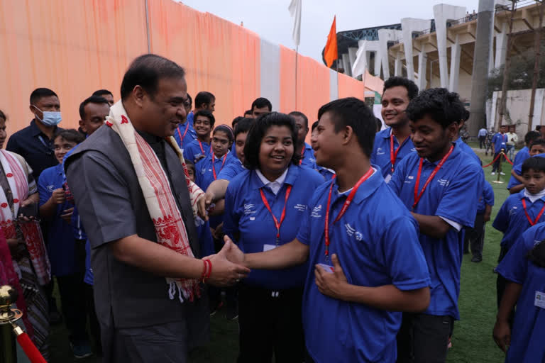 CM at Health fitness camp for specially abled athletes in Sarusajai