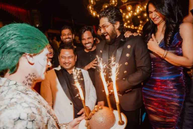 Allu Arjun birthday celebration, allu arjun 40th birthday photos, telugu actor allu arjun, entertainment news, allu arjun pushpa