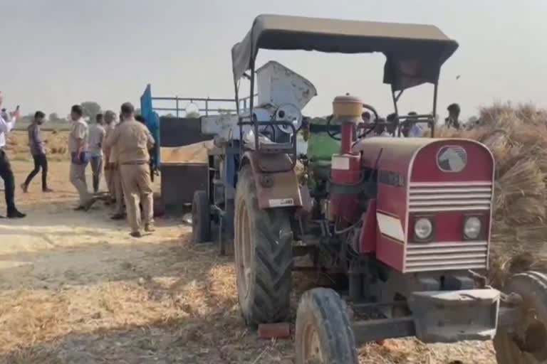 thresher machine accident in Karnal