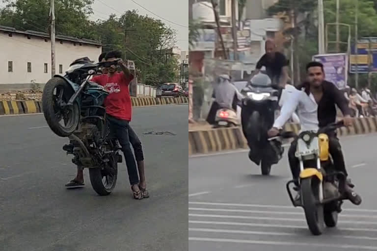 Bike Racing in mid night in hyderabad