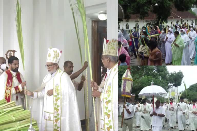 വിശുദ്ധ വാര തിരുകർമ്മങ്ങൾക്ക് ഓശാന ഞായർ ആചാരണത്തോടെ തുടക്കമായി  The Holy Week celebrations began  Holy Week began  The Holy Week celebrations began with the celebration of Oshana Sunday  The Holy Week celebrations began with the celebration of palm Sunday  വിശുദ്ധ വാരാചരണം ആരംഭിച്ചു  വിശുദ്ധ വാര തിരുകർമം ആരംഭിച്ചു  വ്യാഴാഴ്‌ച പെസഹ ദിനം  ക്രൈസ്‌തവ സഭ വിശുദ്ധ വാരം തുടക്കം  പെസഹാവ്യാഴാഴ്‌ച ദിനം