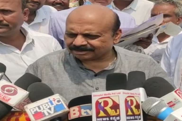 Chief Minister Basavaraja Bommai speaking in Haveri