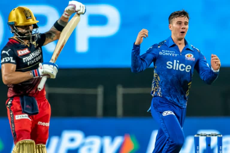 Baby AB Dewald Brevis dismisses Virat Kohli on his first IPL delivery