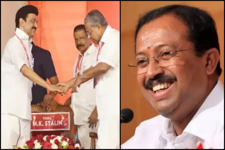 V Muraleedharan against Pinarayi vijayan  V Muraleedharan against Pinarayi vijayan on mullapperiyar issue  പിണറായിയും സ്‌റ്റാലിനും ഒന്നിച്ചിട്ടും എന്തേ മുല്ലപ്പെരിയാര്‍ ചര്‍ച്ച ചെയ്‌തില്ലെന്ന് വി മുരളീധരന്‍  പിണറായി വിജയനെതിരെ വി മുരളീധരന്‍  തിരുവനന്തപുരം ഇന്നത്തെ വാര്‍ത്ത  Thiruvananthapuram todays news