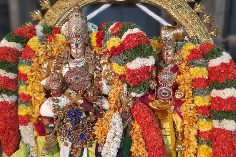 தங்க ரிஷப வாகனத்தில் மீனாட்சி சொக்கநாதர் வீதி உலா