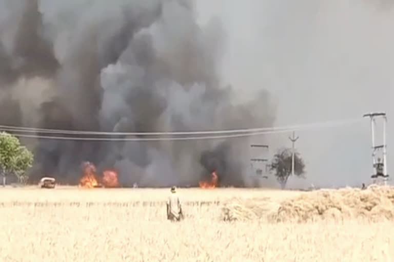 Farms caught fire, farmers lost lakhs