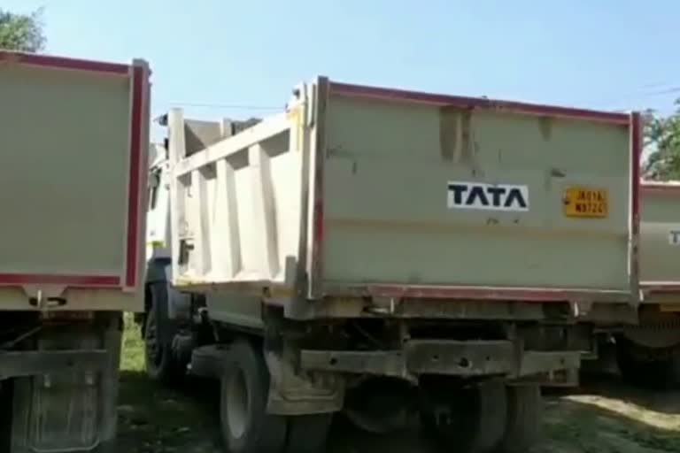 Action Against Illegal Mining in Bandipora:غیر قانونی مائننگ کے خلاف بانڈی پورہ میں کارروائی، دس گاڑیاں ضبط