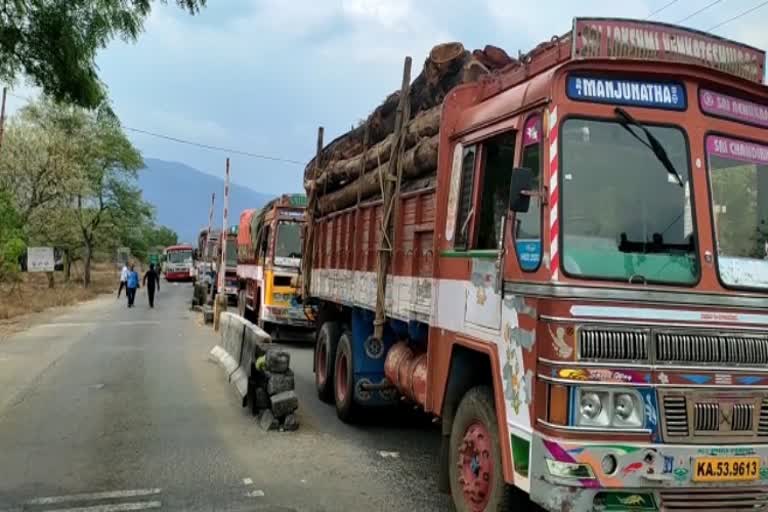 dhimbam ghat Brake for traffic on 12 wheeled vehicles