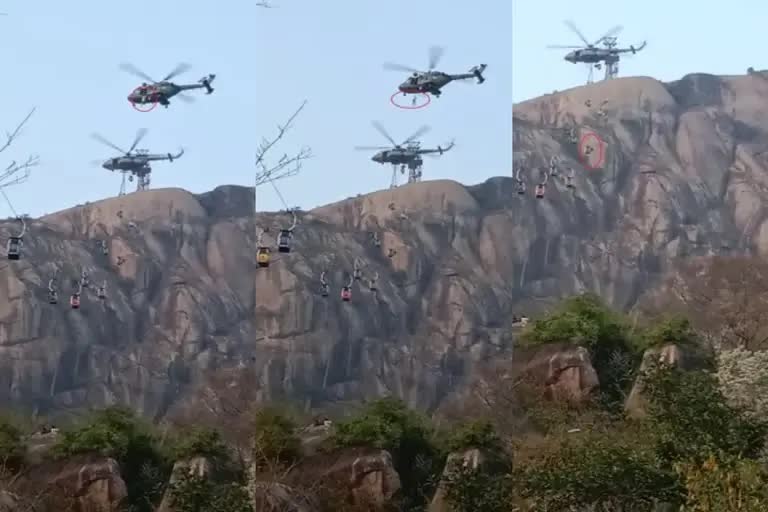 Trikut pahar ropeway accident A tourist fell from ropeway during rescue