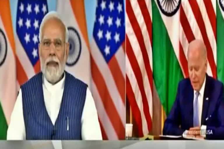 Modi and Joe Biden Virtual Meeting