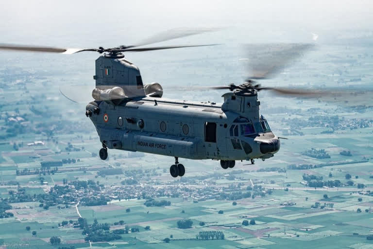 Chinook is a multi role, vertical lift platform, used for transporting men and material. It also plays an important role in Humanitarian and Disaster Relief Operations